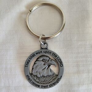 Silver Wait Upon The LORD Key Chain